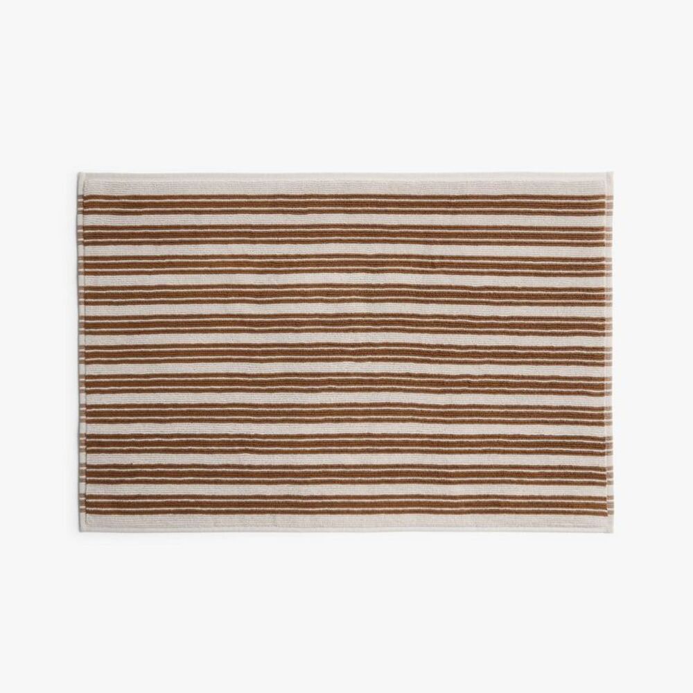 Striped Supersoft Tub Mat Parchment & Pecan - Parachute